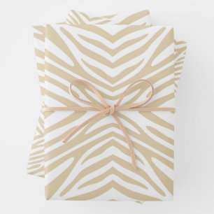 Feuille De Papier Cadeau Zèbre Ivory Neutral