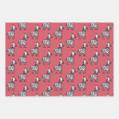 Feuille De Papier Cadeau Zèbres de Noël fantastiques (Devant 3)