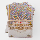 Feuille De Papier Cadeau zellij marocain, mosaïque (En situation)