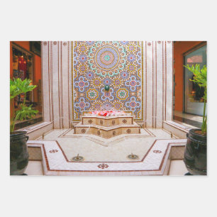 Feuille De Papier Cadeau zellij marocain, mosaïque