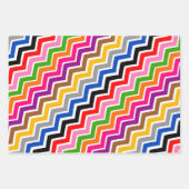 Feuille De Papier Cadeau Zigzag Chevron multicolore Conception Motif (Devant 2)
