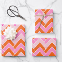 Zigzag Pink Et Orange Chevron