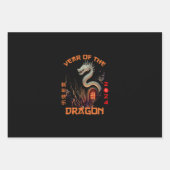 Feuille De Papier Cadeau Zodiac chinois Zodiac Dragon 2024 (Devant)