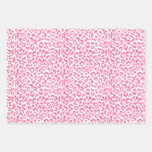 Feuille De Papier Cadeau Zones léopards roses (Devant)