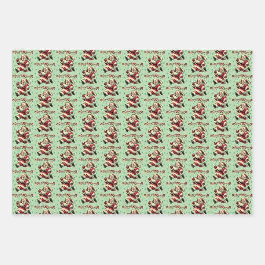 Feuille De Papier Cadeau Zoomie Père Noël Noël (Devant)