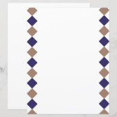 Feuille de papier carré géométrique (Devant / Derrière)