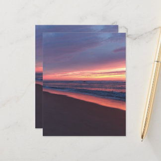 Feuille de papier Coucher de soleil rose & bleu