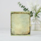 Feuille de papier de 4,5 po x 5,6 po fixe (Debout devant)