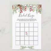 Feuille de papier de jeu de bingo nuptiale hiver v (Devant / Derrière)