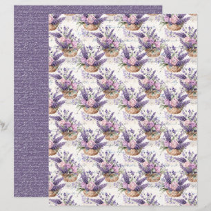 Feuille de papier de journal lavande vintage