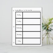 Feuille de papier de police de structure 5 jours p (Debout devant)