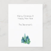 Feuille de papier de vacances Arbres Abstraits bud (Dos)