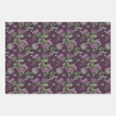 Feuille de papier d'emballage de fleurs écossaises (Devant)