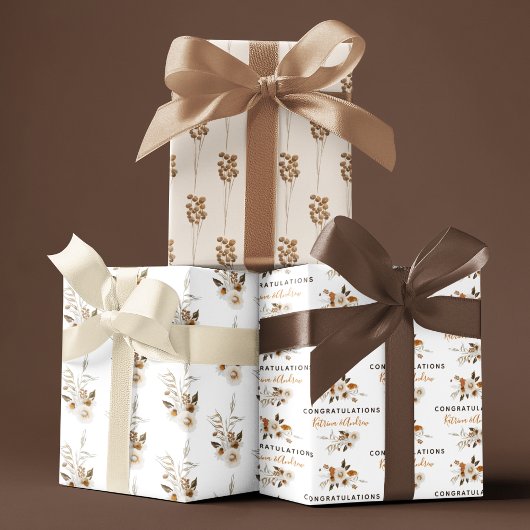 Feuille de papier d'emballage Félicitations de mar