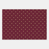 Feuille de papier d'emballage or et bourgogne Jeu  (Devant 3)