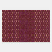 Feuille de papier d'emballage or et bourgogne Jeu  (Devant 2)