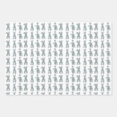 Feuille de papier d'emballage - Queue de papier bl (Devant)