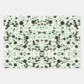 feuille de papier d'emballage vert sauge terrazzo (Devant 3)