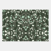 feuille de papier d'emballage vert sauge terrazzo (Devant)