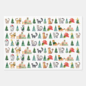 Feuille de papier d'enveloppement de chats tacheté (Devant 2)