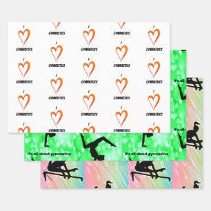 Feuille de papier d'enveloppement de gymnastique