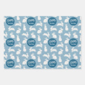 Feuille de papier d'enveloppement de lapin de Pâqu (Devant 3)