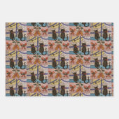 Feuille de papier d'enveloppement de Noël de chat  (Devant)