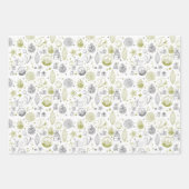 Feuille de papier d'enveloppement de Noël rustique (Devant 3)