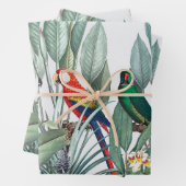 Feuille de papier d'enveloppement d'OISEAUX TROPIC (En situation)