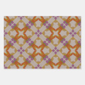 Feuille de papier d'enveloppement orange et violet (Devant 3)