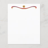 Feuille de papier drapeau arménien (Devant)