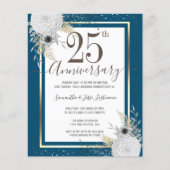 Feuille de papier du 25e anniversaire de la floral (Devant)