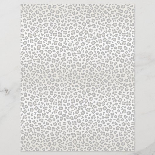 Feuille de papier, Empreinte de léopard, (Dos)