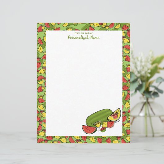 Feuille de papier encadrée R & Y (Debout devant)