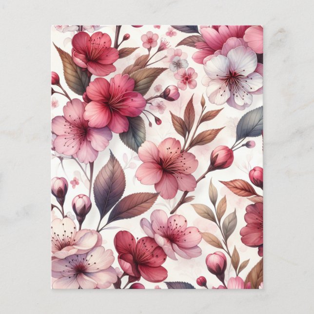 Feuille de papier Fleur de Cerisier (Devant)