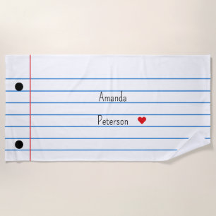 Feuille de papier lin Carnet serviette de plage