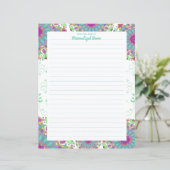 Feuille de papier lin finesse florale (Debout devant)