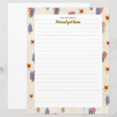 Feuille de papier lin Fleur sauvage du Texas (Devant / Derrière)