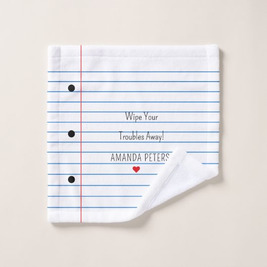 Feuille de papier lin unique personnalisée (Gant de toilette)