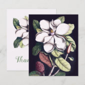Feuille de papier Merci à fleurs Magnolia (Devant / Derrière)