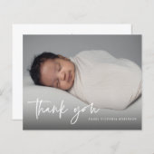 Feuille de papier Merci de Baptême de Script moder (Devant / Derrière)