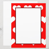 Feuille de papier minimaliste blanche rouge (Devant / Derrière)