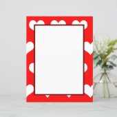Feuille de papier minimaliste blanche rouge (Debout devant)
