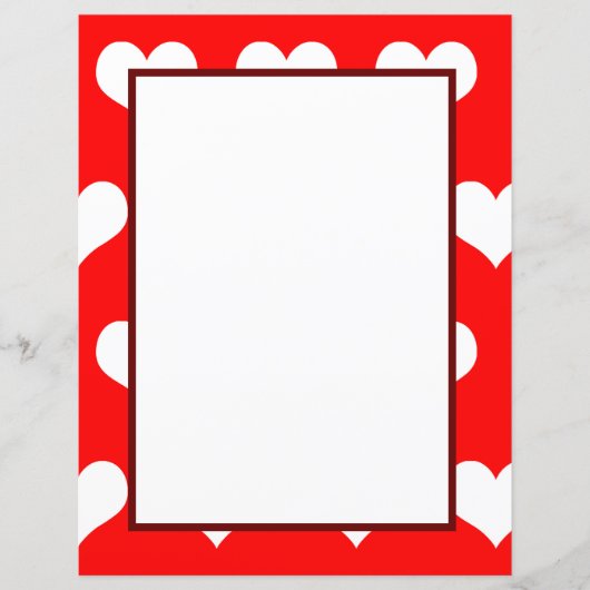 Feuille de papier minimaliste blanche rouge (Devant)