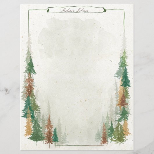 Feuille de papier Monogramme rustique de Mountain  (Devant)