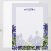 Feuille de papier non doublée du Texas Bluebonnets (Devant / Derrière)