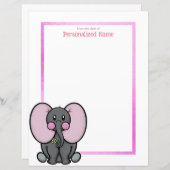 Feuille de papier non doublée Ellie Phant (Devant / Derrière)