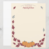 Feuille de papier non ligné Whispers Of Fall (Devant / Derrière)