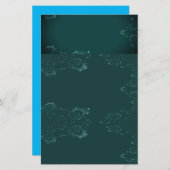 Feuille de papier papier bleu clair turquoise (Devant / Derrière)