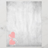 Feuille de papier personnalisée Coeurs de Saint-Va (Dos)